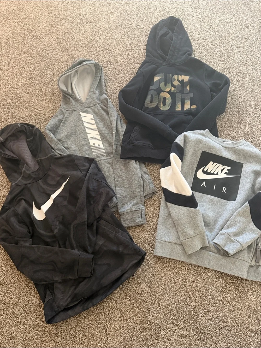 Nike Kids Black Camo Swoosh Hoodie